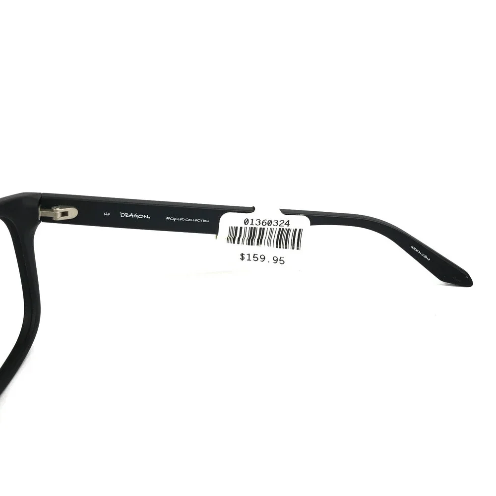 Dragon Eyeglasses Frames EDEN LL 002 Matte Black Square Full Rim 56-18-145